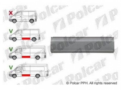 MB Sprinter 06->13 remontdaļa sānam L apakšas daļa 40cm L=1520