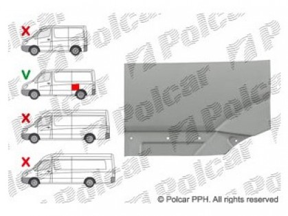 MB Sprinter 06->13 side plate L upper part in front of the wheel base 3265