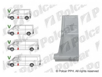 MB Sprinter 06->13 side plate R lower part behind door