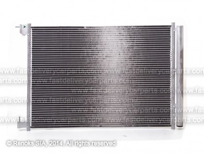 MB S W222 13->17 condenser 675X455X12 with integrated receiver dryer 3.0/3.5/4.0/4.7/5.5/6.0/2.1D/3.0D