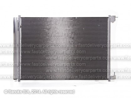 MB S W222 13->17 condenser 675X455X12 with integrated receiver dryer 3.0/3.5/4.0/4.7/5.5/6.0/2.1D/3.0D