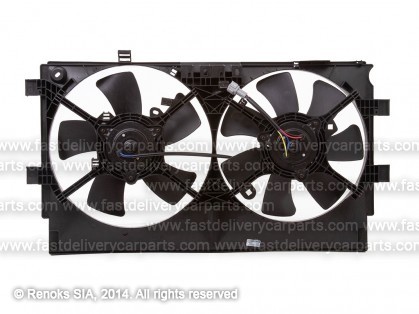 MT Lancer 07->17 ventilators 2 ar difuzoru 340/320mm 4pin+2pin