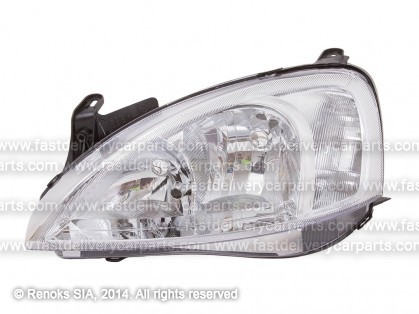 OP Corsa 00->06 head lamp L H7/H7 00->03 with motor tips VALEO TYC