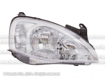 OP Corsa 00->06 head lamp R H7/H7 00->03 with motor tips VALEO TYC