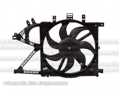 OP Corsa 00->06 ventilators ar difuzoru 390mm 200W 2pin bez rezistora
