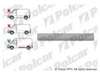PG Boxer 94->02 side plate lower part long mod L-1395MM H-180MM
