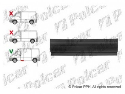 PG Boxer 94->02 ремонтная часть боковая R=L L=500MM H=135MM