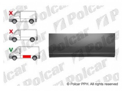 PG Boxer 94->02 side plate lower part long mod L L=1393MM, H=400MM