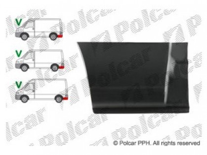 PG Boxer 94->02 ремонтная часть L за колесом L=425MM; H=628MM