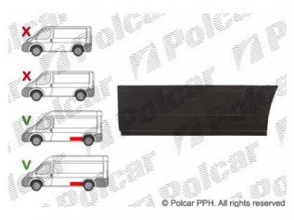 PG Boxer 06->14 side plate R lower part in front of the wheel