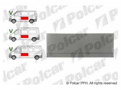 RN Master 98->03 side plate L lower part L=1275MM H=460MM