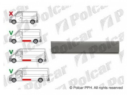 RN Master 10->20 side plate L lower part wheel base 3682/4332mm