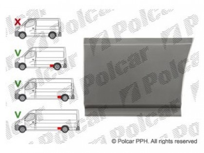 RN Master 10->20 side plate R lower part in front of the wheel 3682/4332