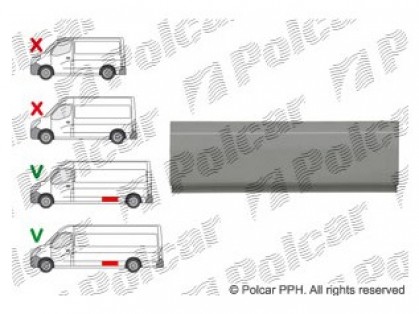 RN Master 10->20 side plate R lower part in front of the wheel 931mm long/extra long