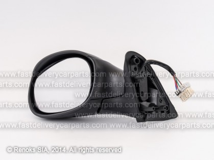 CT Xsara Picasso 99->10 mirror L electrical heated black convex 9/5pins PLAST arm 99->07