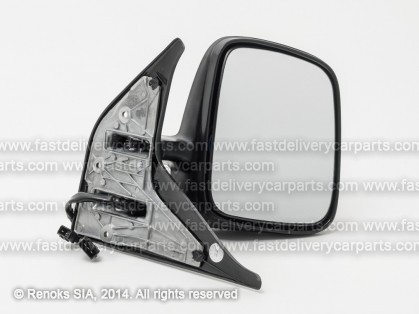 VW Transporter 90->03 spogulis R elektro apsildāms melns liekts 2kont 2/3pins