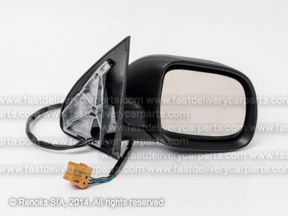 SK Fabia 00->07 spogulis R elektro apsildāms gruntēts liekts 5pins mazais 06->07