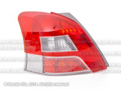 TT Yaris 09->11 tail lamp L 09->11 with white repeater lamp without bulb holders LED TYC