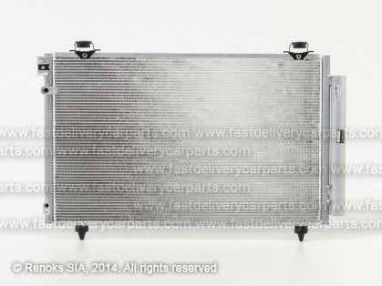 TT Corolla Verso 04->09 radiators KOND 645X390X16 ar iebūvētu sausinātāju 1.6/1.8/2.0D-4D