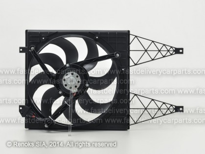 SK Fabia 00->07 ventilators ar difuzoru 390mm 300W 3pin