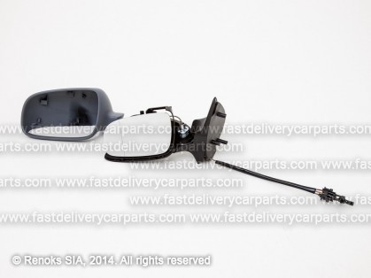 VW Polo 99->01 spogulis L ar trosēm gruntēts sfērisks