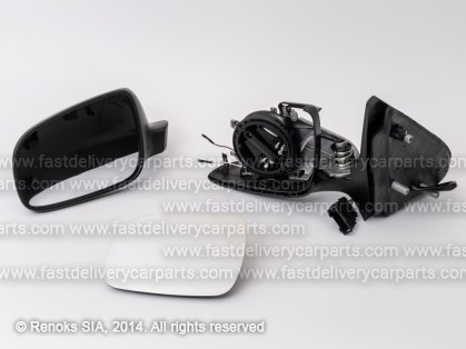 VW Polo 99->01 spogulis L elektro apsildāms gruntēts sfērisks 5pins