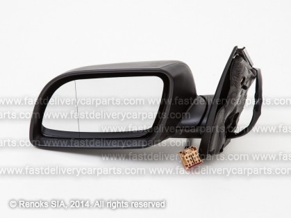 VW Polo 01->05 spogulis L elektro apsildāms melns sfērisks 5pins