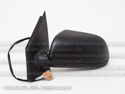 VW Polo 01->05 spogulis L elektro apsildāms melns sfērisks 5pins
