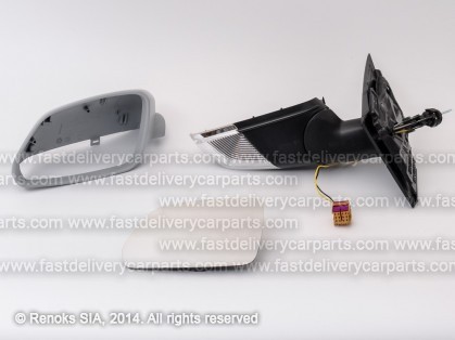 VW Polo 05->09 spogulis L manual gruntēts sfērisks ar pagriezienu