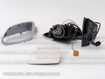 VW Polo 05->09 spogulis L manual gruntēts sfērisks ar pagriezienu