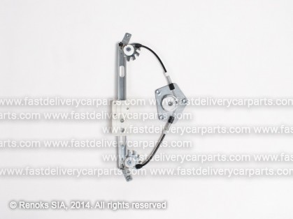 SK Superb 02->08 loga pacēlāja mehānisms aizmugures L bez motoriņa skat VW Passat 96->00
