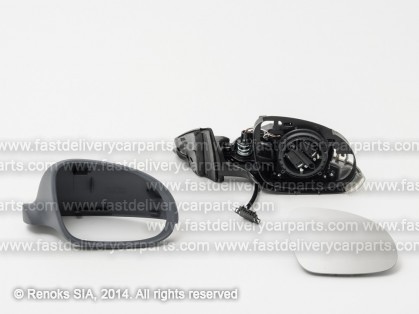 VW Passat 00->05 spogulis R elektro apsildāms gruntēts liekts ar pagriezienu 6pins 03->05