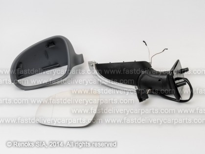 VW Sharan 00->10 spogulis L elektro apsildāms gruntēts sfērisks ar pagriezienu 6pins 04->00