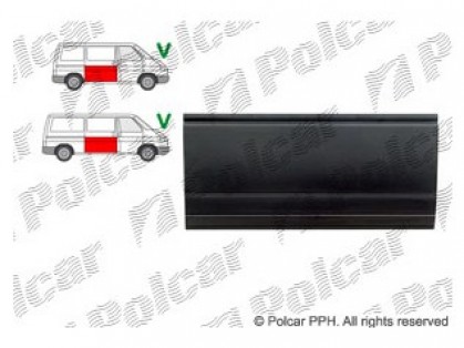 VW Transporter 90->03 ремонтная часть боковой двери нижняя 610MM KK