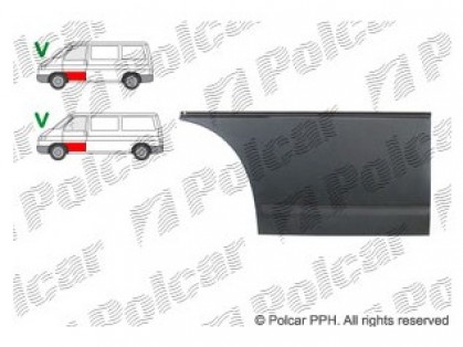VW Transporter 90->03 front door part lower R 500MM