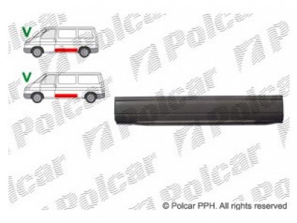VW Transporter 90->03 ремонтная часть L 220MM бок