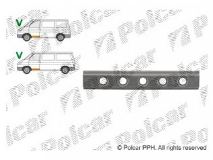 VW Transporter 90->03 sill front doors inner L=R galvanized
