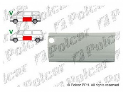 VW Transporter 90->03 ремонтная часть бок L 580MM