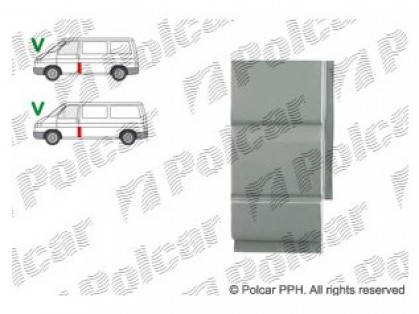 VW Transporter 90->03 ремонтная часть бок R