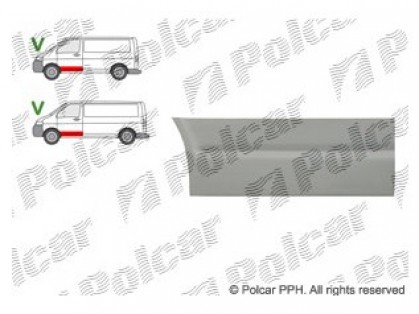 VW Transporter 03->09 door repear part front lower R
