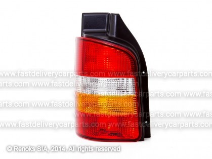 VW Transporter 03->09 tail lamp 2D L yellow/red without bulb holders TYC