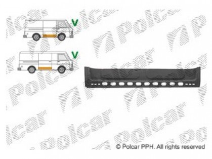 VW LT 75->96 side door part lower small inner