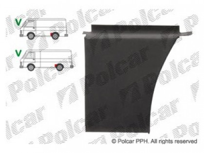 VW LT 75->96 side plate L lower part in front of the wheel