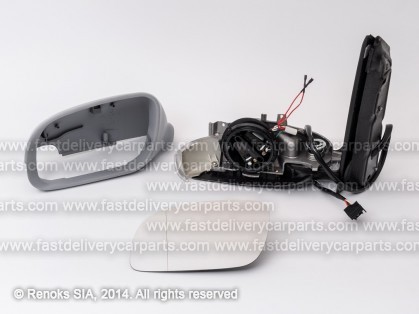 VW Touran 03->06 spogulis L elektro apsildāms gruntēts sfērisks ar pagriezienu