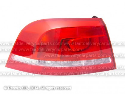 VW Passat 10->14 tail lamp VARIANT outer L without bulb holders TYC