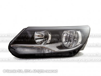 VW Tiguan 11->16 head lamp L H7/H15 with motor with daytime running light TYC