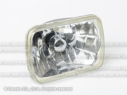 Headlight universal 198X140 H4 with clear glass DEPO