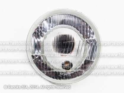 Headlight universal 146mm H4+parking lamp, flat glass