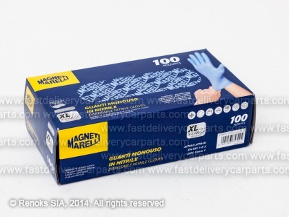 Gloves nitryl based 100pcs pack size XL MARELLI