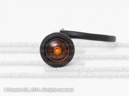 Габарит универсальный с кронштэйном круглый жёлтый LED 27.5MM 12V